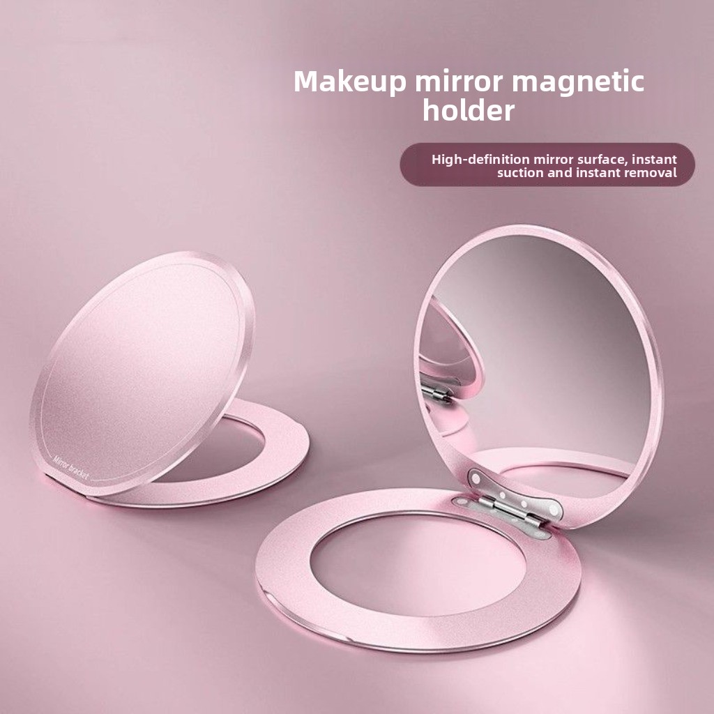 Travel Accessories Apple - مرآة تجميل صغيرة مع حامل مغناطيسي،