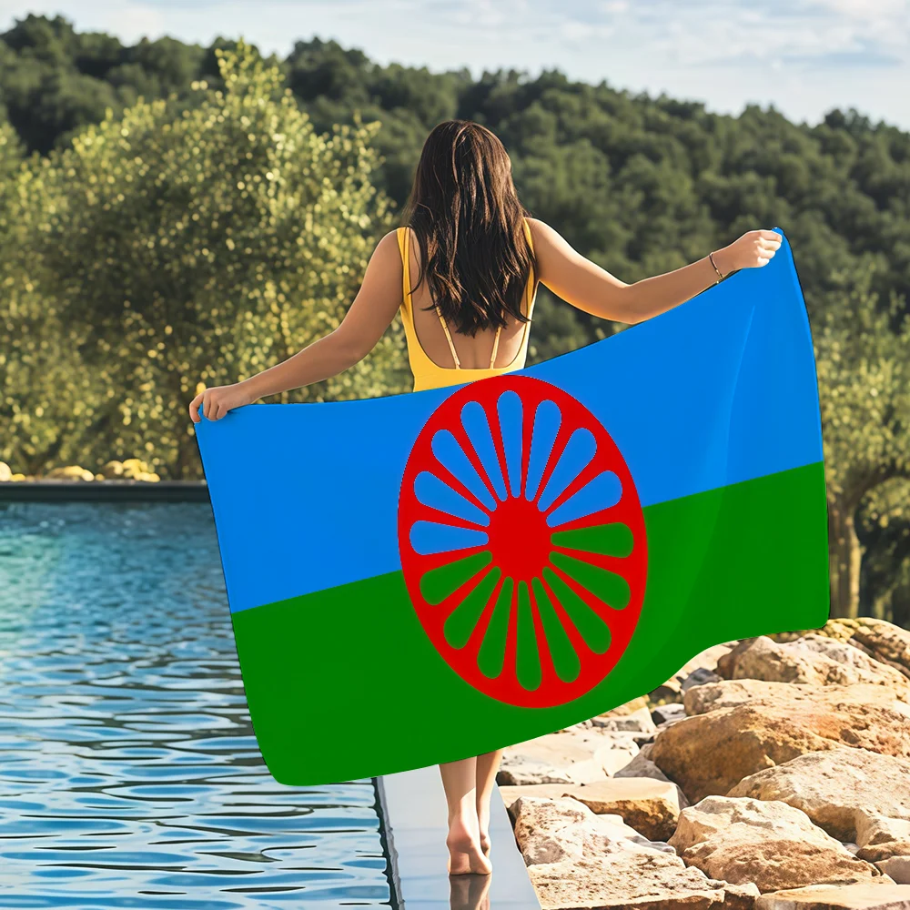 Travel Yoga Accessories - منشفة بتصميم علم الغجر، خفيفة الوزن