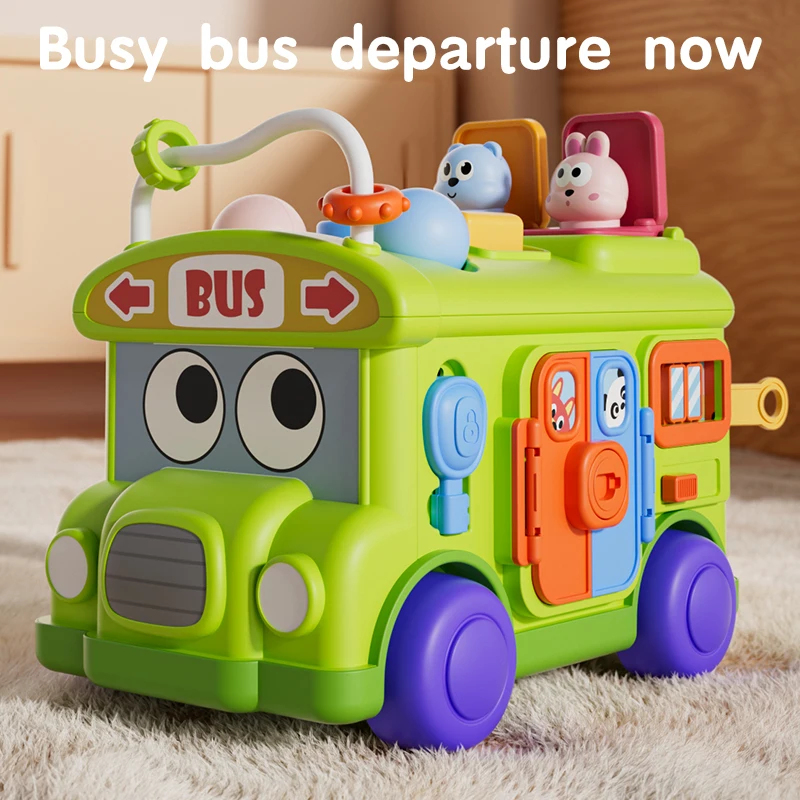 Travel Accessories For Toddlers - لعبة حافلة مونتيسوري التعليمية للأطفال، لعبة