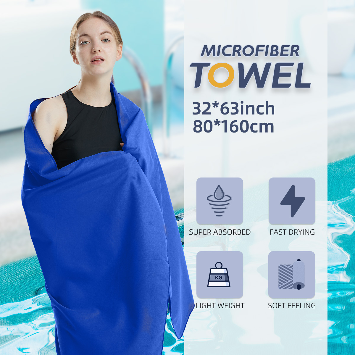 Travel Towel Quick Dry - ستوكات منشفة رياضية سريعة الجافة ،