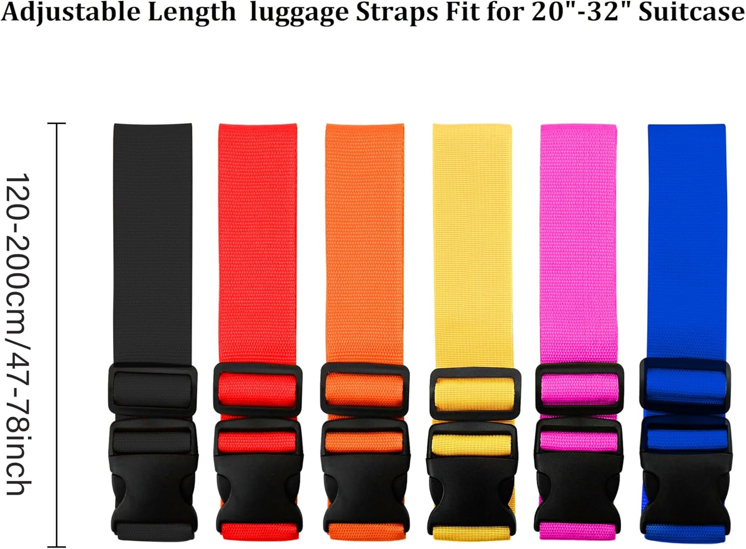 Travel Packing Cube - أحزمة أمتعة قابلة للتعديل بألوان زاهية،