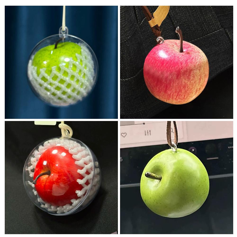Travel Accessories Apple - لطيف واقعية الفاكهة التفاح المفاتيح حلي