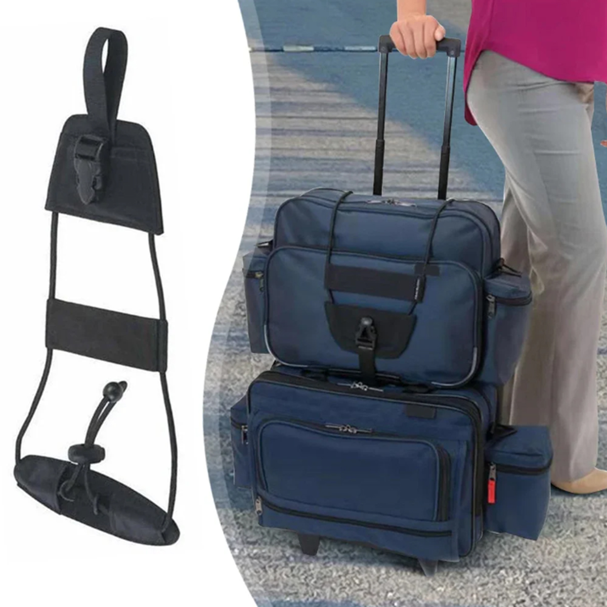 Travel Packing Cube - حزام توصيل حقائب السفر، حزام نايلون