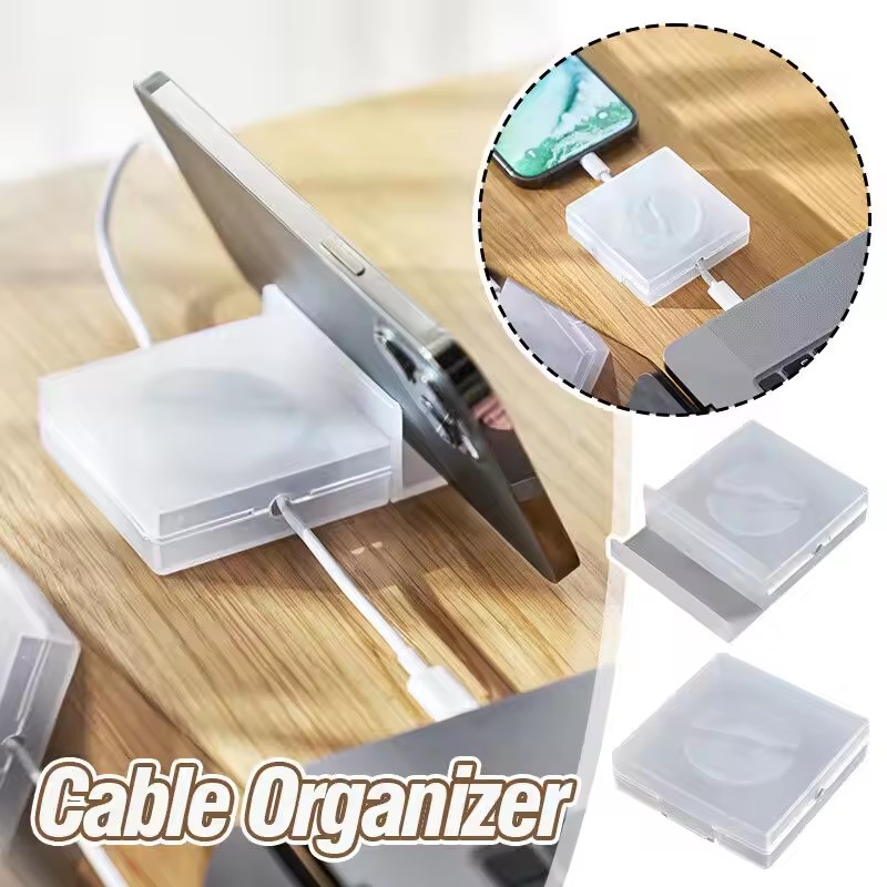 Cable Organizer Travel - منظم كابلات شفاف محمول، أداة إدارة