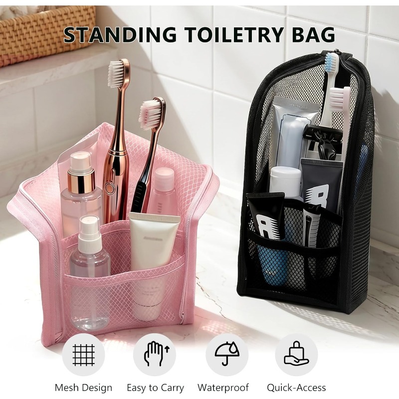 حقيبة مستلزمات الحمام شبكية قا - مراجعة Travel Accessories Holder وسعره