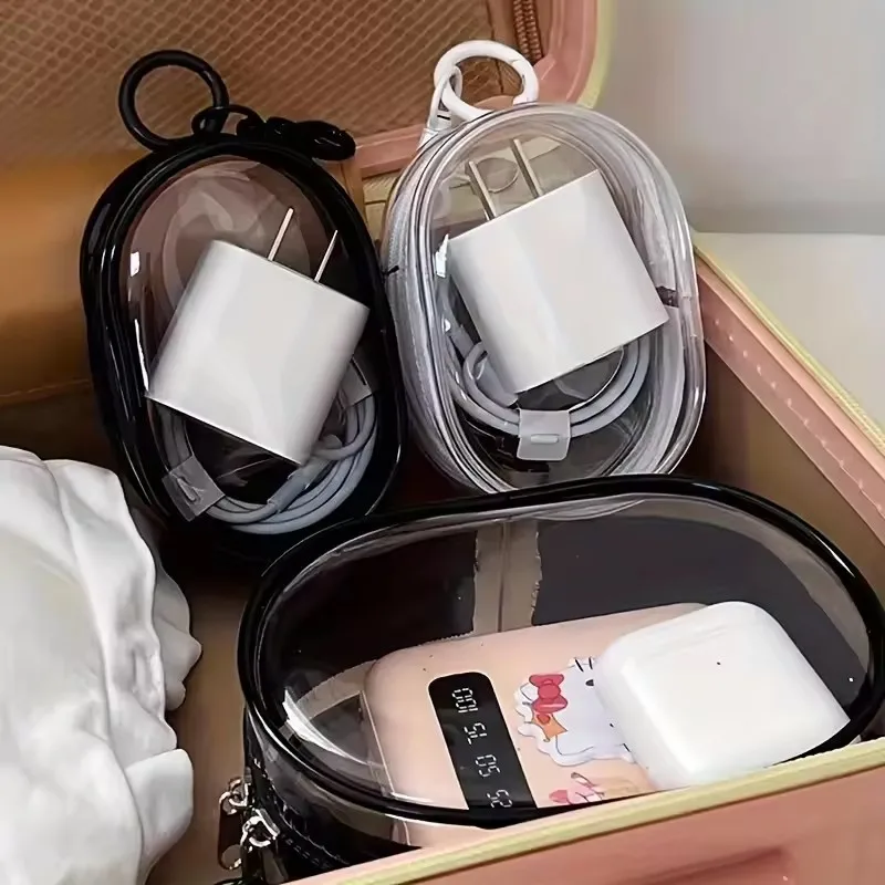 حقيبة تخزين صغيرة محمولة شفافة - مراجعة Cable Organizer Travel وسعره