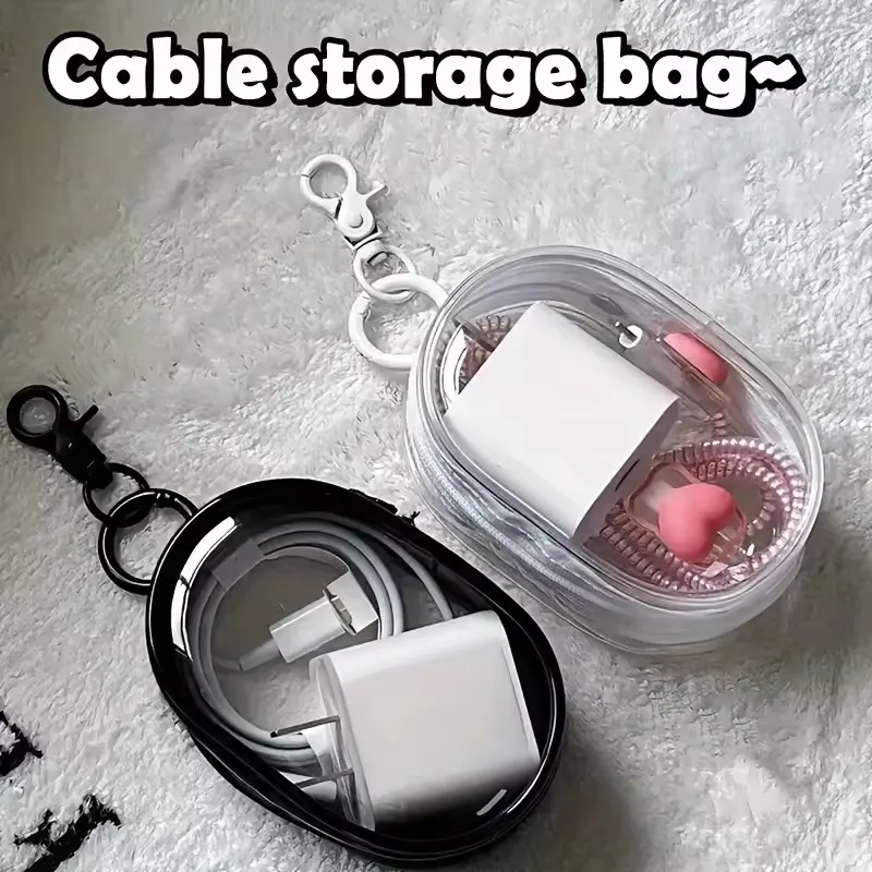 حقيبة تخزين صغيرة محمولة شفافة - مراجعة Cable Organizer Travel وسعره