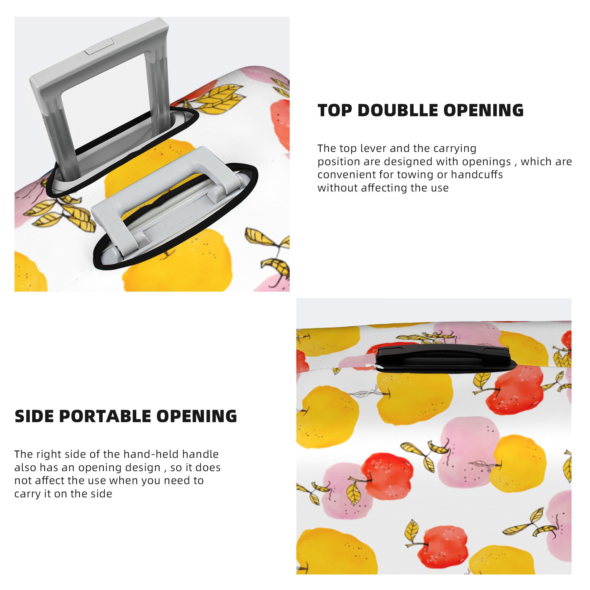غطاء حقيبة سفر بتصميم فواكه ال - مراجعة Travel Accessories Apple وسعره