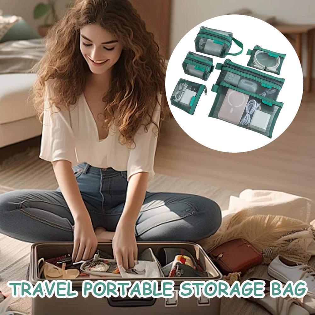 مجموعة من 6 حقائب تخزين شبكية  - مراجعة Cable Organizer Travel وسعره