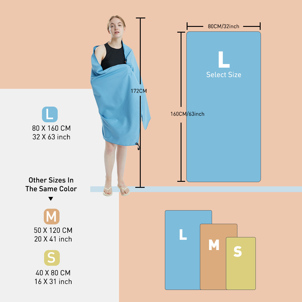 ستوكات منشفة رياضية سريعة الجا - مراجعة Travel Towel Quick Dry وسعره
