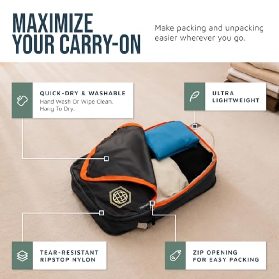مكعبات تعبئة مضغوطة للسفر، مجم - مراجعة Travel Packing Cube وسعره