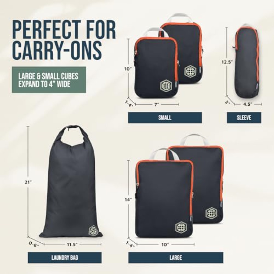 مكعبات تعبئة مضغوطة للسفر، مجم - مراجعة Travel Packing Cube وسعره