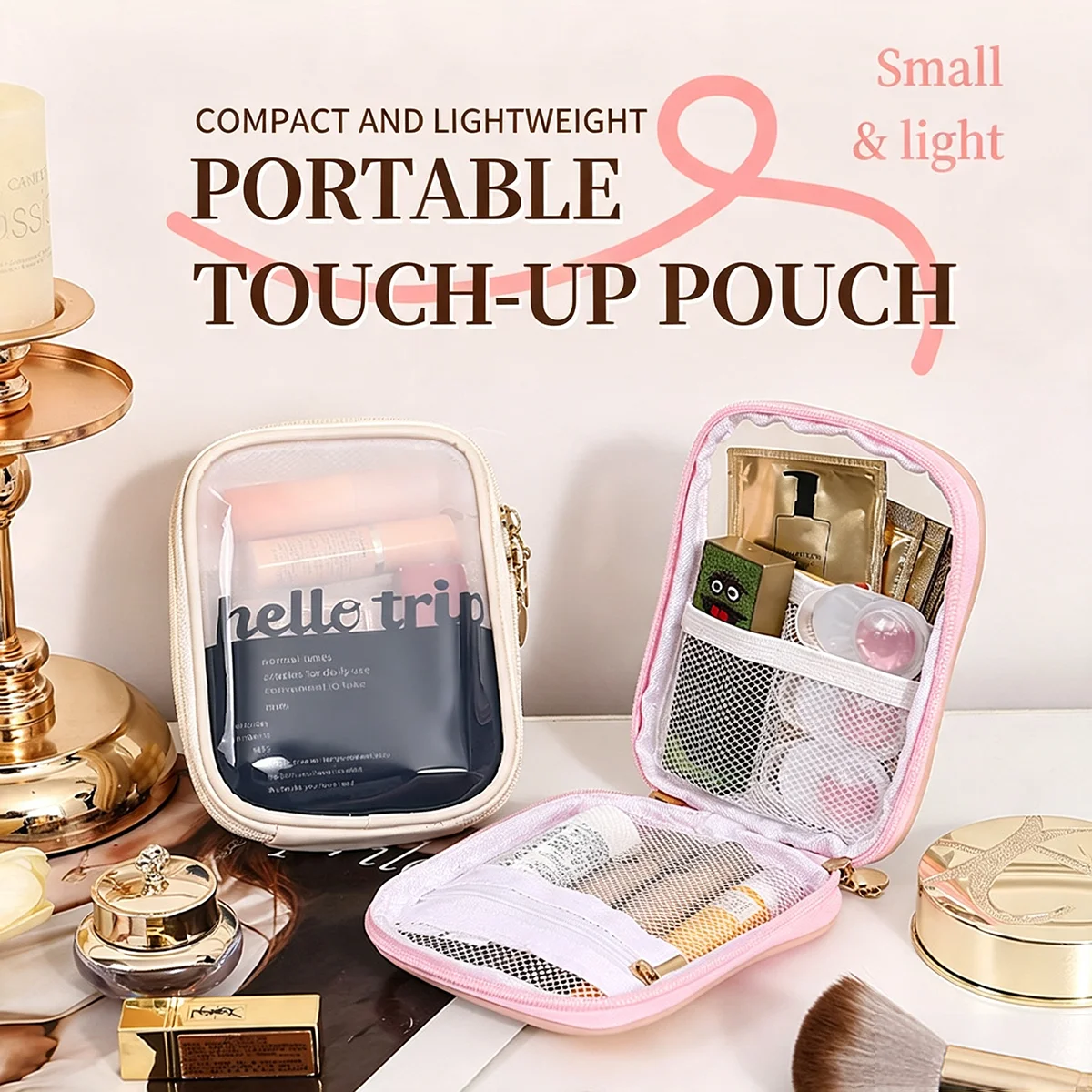 حقيبة مستحضرات تجميل شفافة محم - مراجعة Cable Organizer Travel وسعره