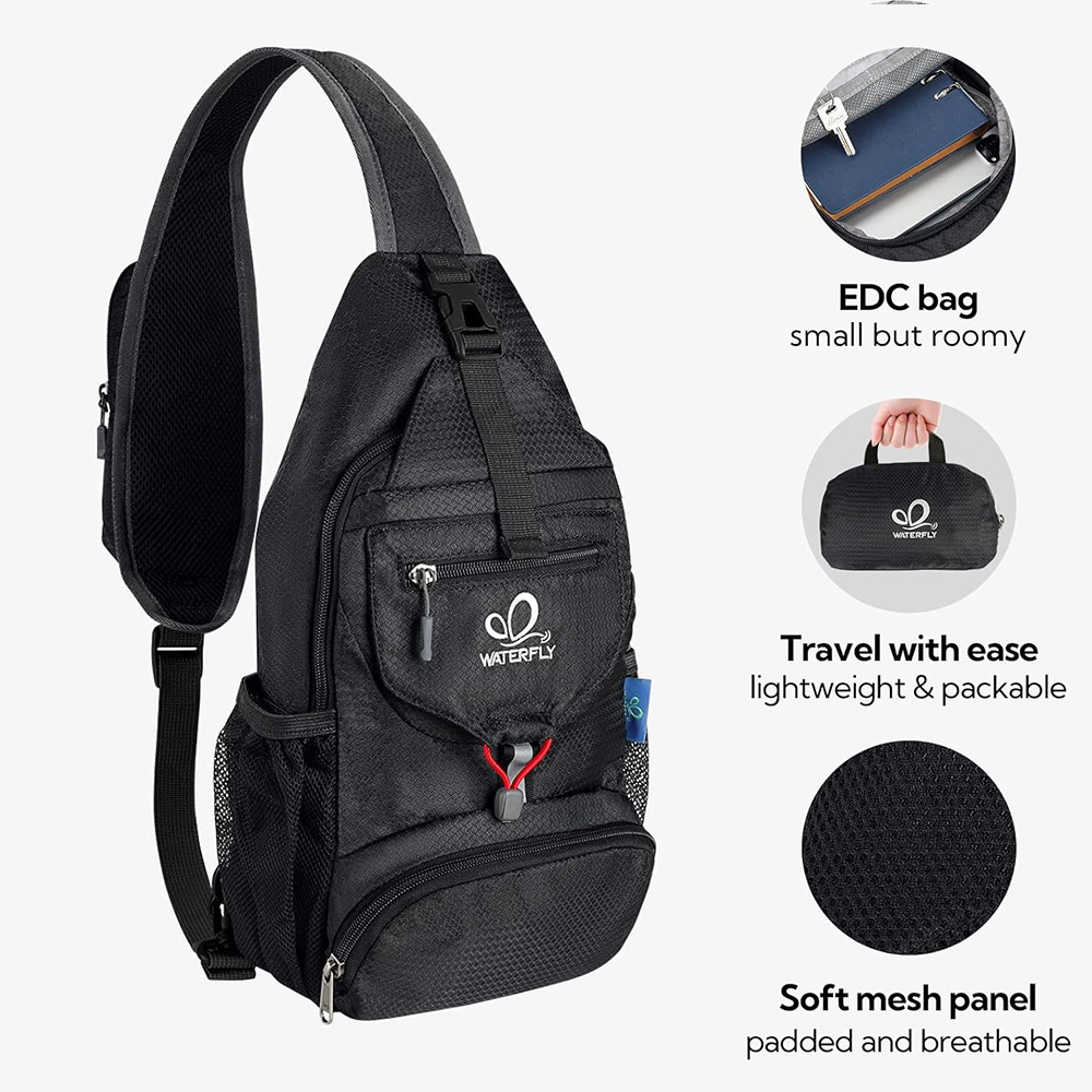 حقيبة صدر WATERFLY كتف صغيرة ع - مراجعة Travel Accessories Bike وسعره