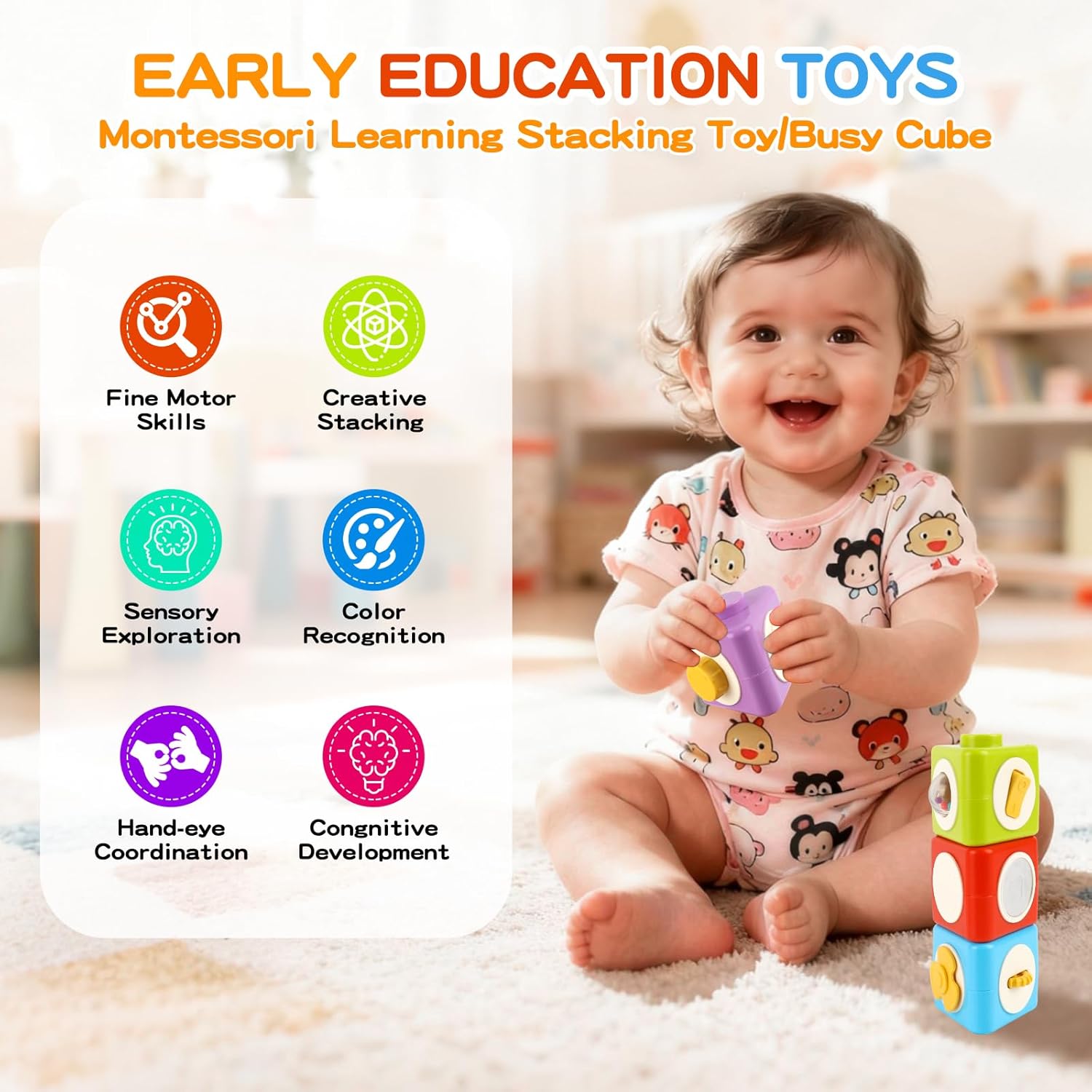 نشاط مونتيسوري مكعب مشغول مجلس - مراجعة Travel Accessories For Toddlers وسعره