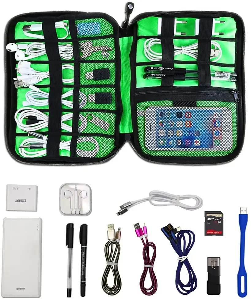 حقيبة تنظيم وتخزين الكابلات، ن - مراجعة Cable Organizer Travel وسعره